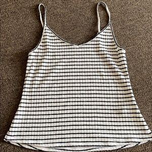 Black & white striped tank top